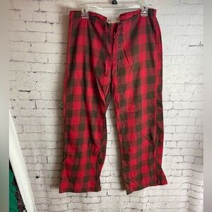 Abercrombie and fitch red and brown Buffalo plaid pajama pants size small